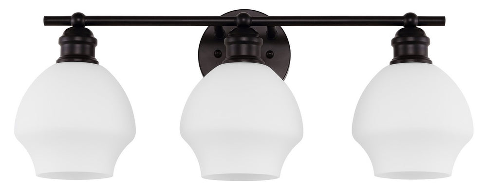 Safavieh Mylsa, 3 Light, 22.5 Inch, Black/White, Iron/Glass Wall Sconce Black / White Metal SCN4132C