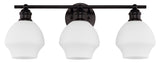 Safavieh Mylsa, 3 Light, 22.5 Inch, Black/White, Iron/Glass Wall Sconce Black / White Metal SCN4132C