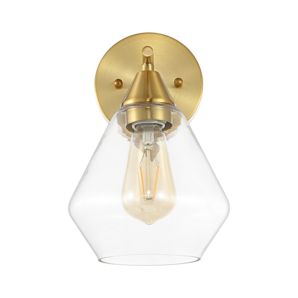 Safavieh Lyona, 8.5 Inch, Gold/Clear, Iron/Glass Wall Sconce Set Of 2  SCN4133A-SET2