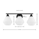 Safavieh Amani, 3 Light, 24 Inch, Black/White, Iron Wall Sconce SCN4134C