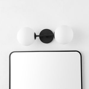 Safavieh Hymn, 2 Light, 17.5 Inch, Black, Iron/Glass Wall Sconce Black Metal SCN4137C