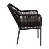 English Elm EE1046 Modern Commercial Grade Patio Club Chair - Set of 2 Black/Gray EEV-10714