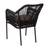 English Elm EE1046 Modern Commercial Grade Patio Club Chair - Set of 2 Black/Gray EEV-10714