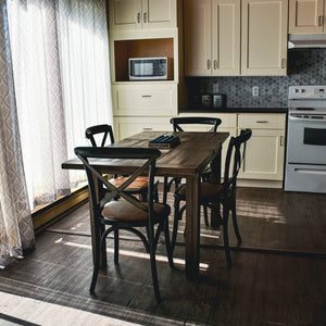 LH Imports Cross Back Chair w/ Natural Brown Rattan Seat SDC21-Z/ZM