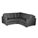 Nativa Interiors Chester Solid + Manufactured Wood / Revolution Performance Fabrics® 3 Pieces Modular Symmetrical Sectional with Ottoman Charcoal 90.00"W x 90.00"D x 33.00"H