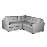 Nativa Interiors Chester Solid + Manufactured Wood / Revolution Performance Fabrics® 3 Pieces Modular Symmetrical Sectional with Ottoman Grey 90.00"W x 90.00"D x 33.00"H