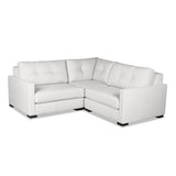Nativa Interiors Chester Solid + Manufactured Wood / Revolution Performance Fabrics® 3 Pieces Modular Symmetrical Sectional with Ottoman Off White 90.00"W x 90.00"D x 33.00"H
