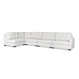 Nativa Interiors Chester Solid + Manufactured Wood / Revolution Performance Fabrics® 5 Pieces Modular Right Hand Facing Sectional with Ottoman Off White 166.00"W x 83.00"D x 33.00"H