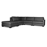 Nativa Interiors Chester Solid + Manufactured Wood / Revolution Performance Fabrics® 5 Pieces Modular Right Hand Facing Sectional with Ottoman Charcoal 128.00"W x 121.00"D x 33.00"H