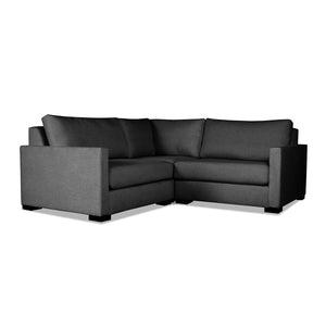 Nativa Interiors Chester Solid + Manufactured Wood / Revolution Performance Fabrics® 3 Pieces Modular Symmetrical Sectional with Ottoman Charcoal 90.00"W x 90.00"D x 33.00"H