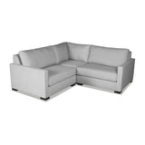 Nativa Interiors Chester Solid + Manufactured Wood / Revolution Performance Fabrics® 3 Pieces Modular Symmetrical Sectional with Ottoman Grey 90.00"W x 90.00"D x 33.00"H