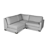 Nativa Interiors Chester Solid + Manufactured Wood / Revolution Performance Fabrics® 3 Pieces Modular Right Hand Facing Sectional with Ottoman Grey 90.00"W x 83.00"D x 33.00"H