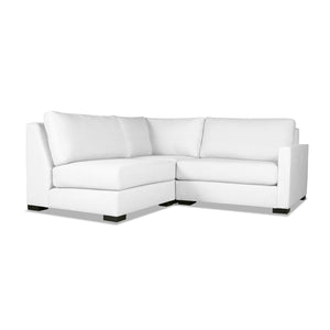 Nativa Interiors Chester Solid + Manufactured Wood / Revolution Performance Fabrics® 3 Pieces Modular Right Hand Facing Sectional with Ottoman Off White 90.00"W x 83.00"D x 33.00"H