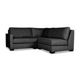 Nativa Interiors Chester Solid + Manufactured Wood / Revolution Performance Fabrics® 3 Pieces Modular Left Hand Facing Sectional with Ottoman Charcoal 90.00"W x 83.00"D x 33.00"H