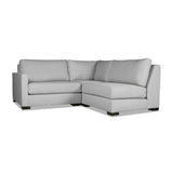 Nativa Interiors Chester Solid + Manufactured Wood / Revolution Performance Fabrics® 3 Pieces Modular Left Hand Facing Sectional with Ottoman Grey 90.00"W x 83.00"D x 33.00"H