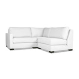 Nativa Interiors Chester Solid + Manufactured Wood / Revolution Performance Fabrics® 3 Pieces Modular Left Hand Facing Sectional with Ottoman Off White 90.00"W x 83.00"D x 33.00"H