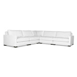Nativa Interiors Chester Solid + Manufactured Wood / Revolution Performance Fabrics® 5 Pieces Modular Symmetrical Sectional with Ottoman Off White 128.00"W x 128.00"D x 33.00"H