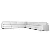 Nativa Interiors Chester Solid + Manufactured Wood / Revolution Performance Fabrics® 7 Pieces Modular Symmetrical Sectional with Ottoman Off White 166.00"W x 166.00"D x 33.00"H