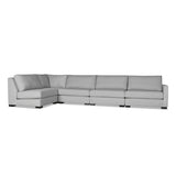 Nativa Interiors Chester Solid + Manufactured Wood / Revolution Performance Fabrics® 5 Pieces Modular Right Hand Facing Sectional with Ottoman Grey 166.00"W x 83.00"D x 33.00"H