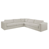 Nativa Interiors Hermes Solid + Manufactured Wood / Revolution Performance Fabrics® 2 Pieces Modular  Sectional with Ottoman Grey 120.00"W x 120.00"D x 33.00"H 