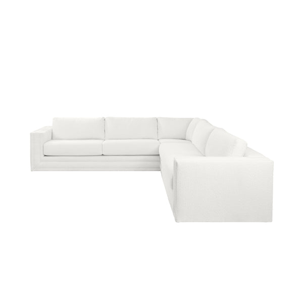 Nativa Interiors Hermes Solid + Manufactured Wood / Revolution Performance Fabrics® 2 Pieces Modular  Sectional with Ottoman Off White 120.00"W x 120.00"D x 33.00"H 