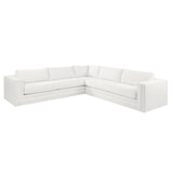 Nativa Interiors Hermes Solid + Manufactured Wood / Revolution Performance Fabrics® 2 Pieces Modular  Sectional with Ottoman Off White 120.00"W x 120.00"D x 33.00"H 