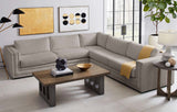 Nativa Interiors Hermes Solid + Manufactured Wood / Revolution Performance Fabrics® 2 Pieces Modular  Sectional with Ottoman Off White 120.00"W x 120.00"D x 33.00"H 