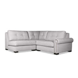 Nativa Interiors Sylviane Solid + Manufactured Wood / Revolution Performance Fabrics® 3 Pieces Modular Right Hand Facing Sectional with Ottoman Grey 90.00"W x 83.00"D x 33.00"H