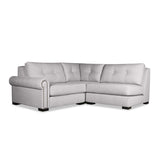 Nativa Interiors Sylviane Solid + Manufactured Wood / Revolution Performance Fabrics® 3 Pieces Modular Left Hand Facing Sectional with Ottoman Grey 90.00"W x 83.00"D x 33.00"H