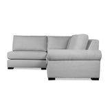 Nativa Interiors Sylviane Solid + Manufactured Wood / Revolution Performance Fabrics® 3 Pieces Modular Right Hand Facing Sectional with Ottoman Grey 90.00"W x 83.00"D x 33.00"H