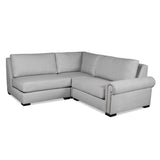 Nativa Interiors Sylviane Solid + Manufactured Wood / Revolution Performance Fabrics® 3 Pieces Modular Right Hand Facing Sectional with Ottoman Grey 90.00"W x 83.00"D x 33.00"H