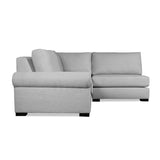 Nativa Interiors Sylviane Solid + Manufactured Wood / Revolution Performance Fabrics® 3 Pieces Modular Left Hand Facing Sectional with Ottoman Grey 90.00"W x 83.00"D x 33.00"H