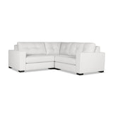 Nativa Interiors Veranda Solid + Manufactured Wood / Revolution Performance Fabrics® 3 Pieces Modular Symmetrical Sectional with Ottoman Off White 90.00"W x 90.00"D x 33.00"H