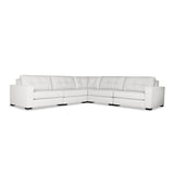 Nativa Interiors Veranda Solid + Manufactured Wood / Revolution Performance Fabrics® 5 Pieces Modular Symmetrical Sectional with Ottoman Off White 128.00"W x 128.00"D x 33.00"H