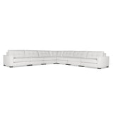 Nativa Interiors Veranda Solid + Manufactured Wood / Revolution Performance Fabrics® 7 Pieces Modular Symmetrical Sectional with Ottoman Off White 166.00"W x 166.00"D x 33.00"H