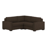 Nativa Interiors Veranda Solid + Manufactured Wood / Revolution Performance Fabrics® 3 Pieces Modular Symmetrical Sectional with Ottoman Brown 90.00"W x 90.00"D x 33.00"H