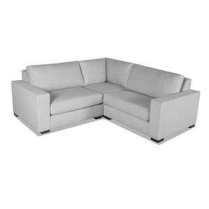 Nativa Interiors Veranda Solid + Manufactured Wood / Revolution Performance Fabrics® 3 Pieces Modular Symmetrical Sectional with Ottoman Grey 83.00"W x 83.00"D x 33.00"H