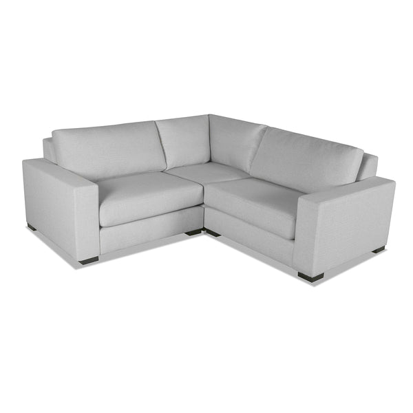 Nativa Interiors Veranda Solid + Manufactured Wood / Revolution Performance Fabrics® 3 Pieces Modular Symmetrical Sectional with Ottoman Grey 83.00"W x 83.00"D x 33.00"H