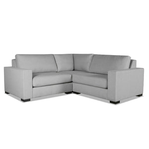 Nativa Interiors Veranda Solid + Manufactured Wood / Revolution Performance Fabrics® 3 Pieces Modular Symmetrical Sectional with Ottoman Grey 90.00"W x 90.00"D x 33.00"H