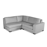 Nativa Interiors Veranda Solid + Manufactured Wood / Revolution Performance Fabrics® 3 Pieces Modular Right Hand Facing Sectional with Ottoman Grey 83.00"W x 76.00"D x 33.00"H