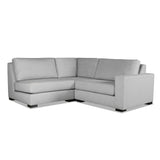 Nativa Interiors Veranda Solid + Manufactured Wood / Revolution Performance Fabrics® 3 Pieces Modular Right Hand Facing Sectional with Ottoman Grey 90.00"W x 83.00"D x 33.00"H