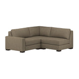 Nativa Interiors Veranda Solid + Manufactured Wood / Revolution Performance Fabrics® 3 Pieces Modular Left Hand Facing Sectional with Ottoman Flax 90.00"W x 83.00"D x 33.00"H