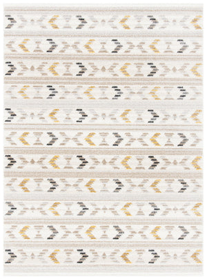 Sedona 800 Sedona 804 Bohemian Power Loomed Polypropylene Pile Rug Ivory / Light Grey