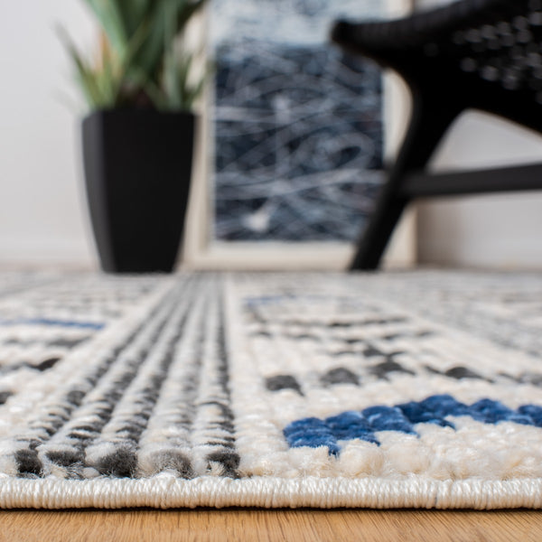 Sedona 800 Sedona 804 Bohemian Power Loomed Polypropylene Pile Rug Ivory / Charcoal