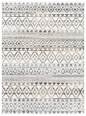 Sedona 800 Sedona 833 Bohemian Power Loomed Polypropylene Pile Rug Ivory / Grey