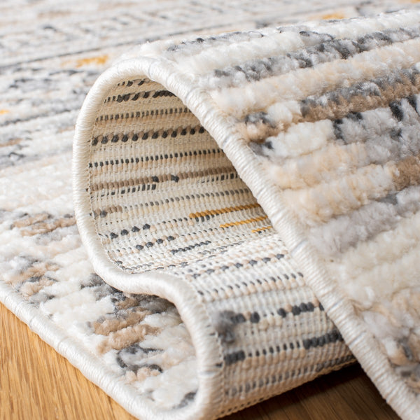 Sedona 800 Sedona 833 Bohemian Power Loomed Polypropylene Pile Rug Ivory / Charcoal