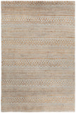 Chandra Rugs Selene 70% Wool + 30% Jute Hand-Knotted Contemporary Rug Grey/Natural 7'9 x 10'6