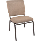 English Elm EE1101 Classic Commercial Grade 18.5" Church Chair Mixed Tan Fabric/Gold Vein Frame EEV-10884