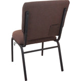 English Elm EE1101 Classic Commercial Grade 18.5" Church Chair Java Fabric/Black Vein Frame EEV-10885
