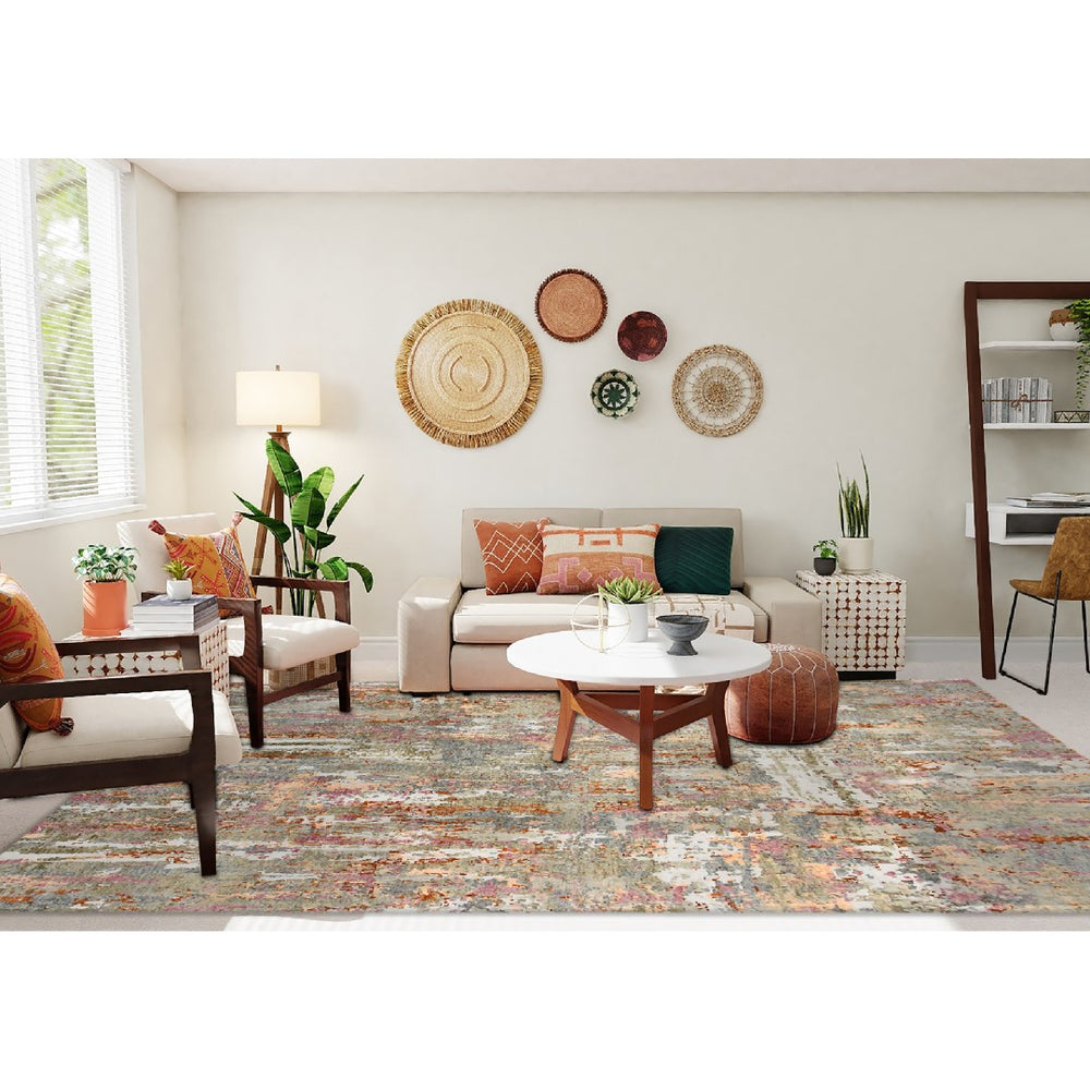 AMER Rugs Serena SER-19 Hand-Knotted Abstract Modern & Contemporary Area Rug Pink 10' x 14'